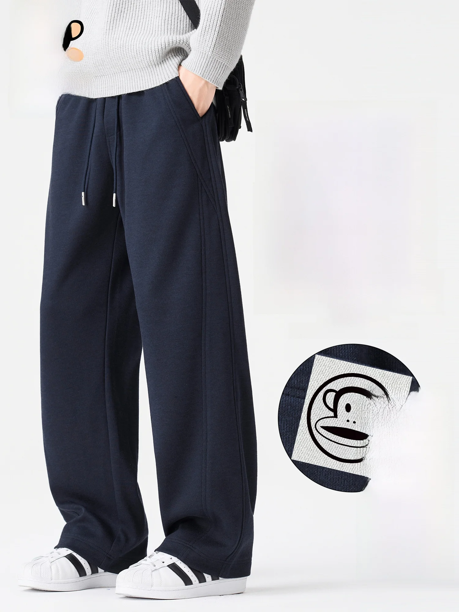 

Мужские повседневные брюки PaulFrank свободного кроя с флисовой подкладкой, утепленные, зимние, теплые, прямые, удобные, модные