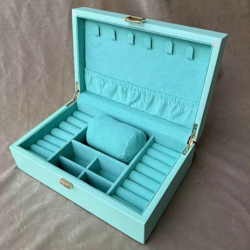 Luxury Ring Storage Box Home Necklace Organizer Case Portable Bracelet Watch Packaging Cases Colorful Jewelry Collection Boxes