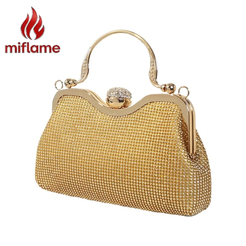 

Вечерняя сумочка-клатч со стразами и кристаллами для женщин, винтажная, гламурная, блестящая, через плечо, для вечеринок, свадеб, выпускных вечеров