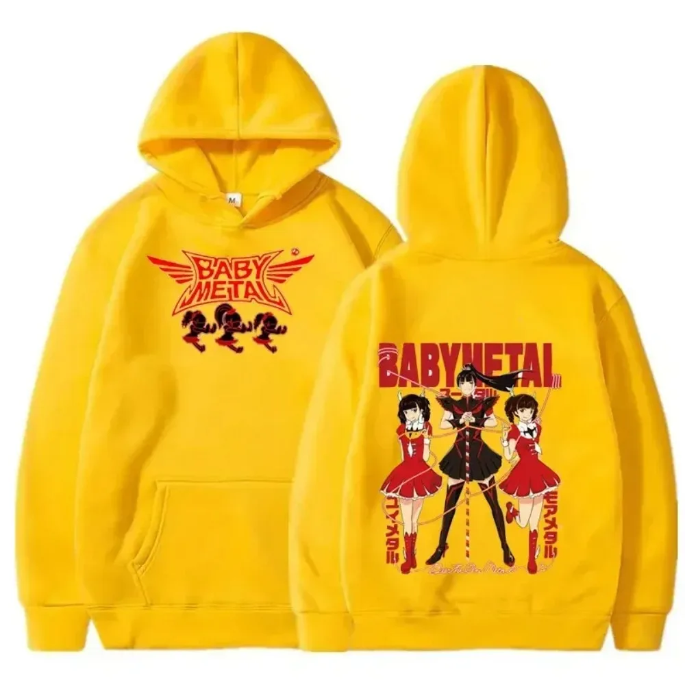 2025 BABYMETAL バンド秋/冬のスウェットシャツベビーメタル Y2k パーカー女性のヴィンテージアンダーシャツ女性のトラックスーツ紳士服