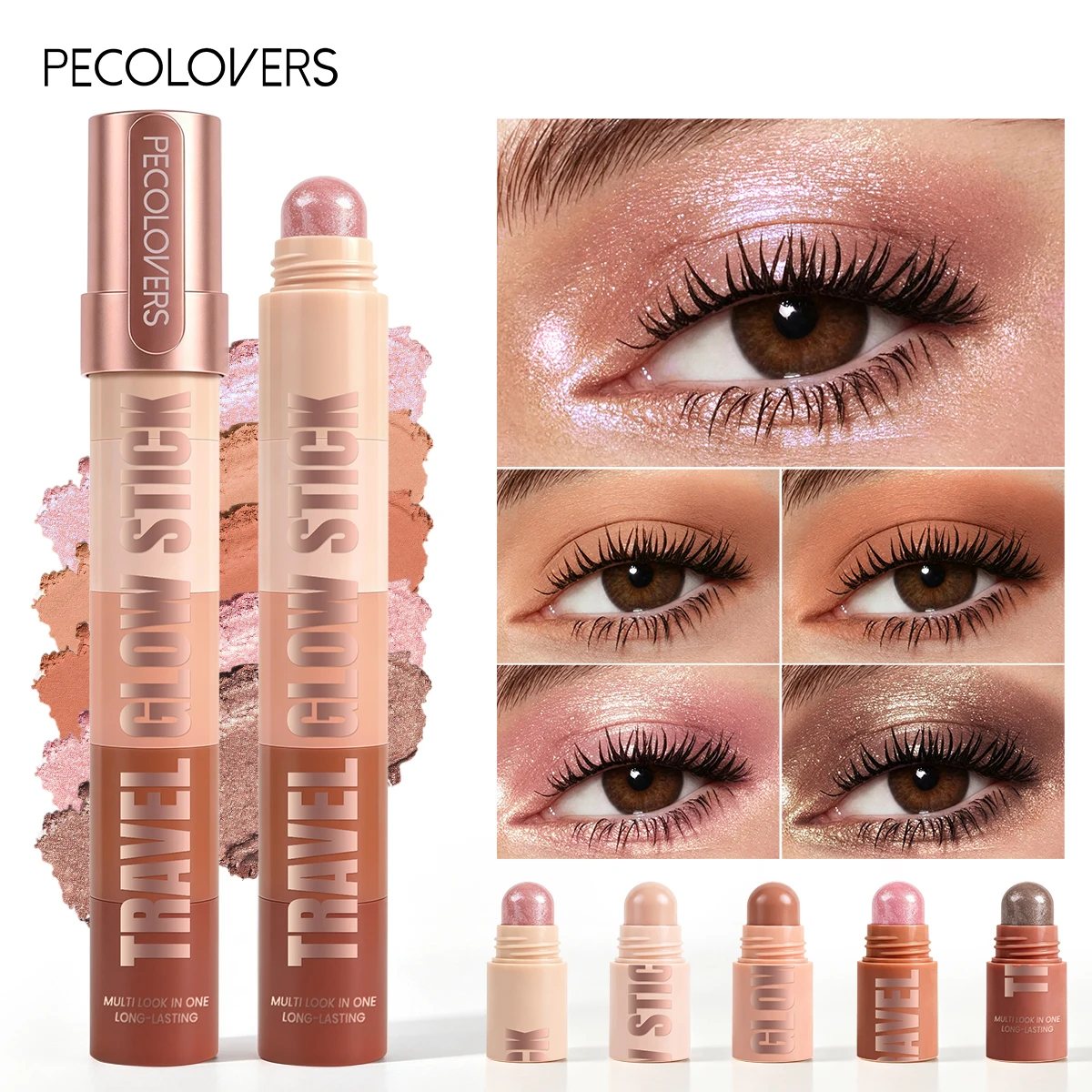 1PC Multi Layer Eye Shadow Pen, One Multi Color, High Color Rendering, Waterproof and Durable, Easy To Apply, Eye Cosmetics