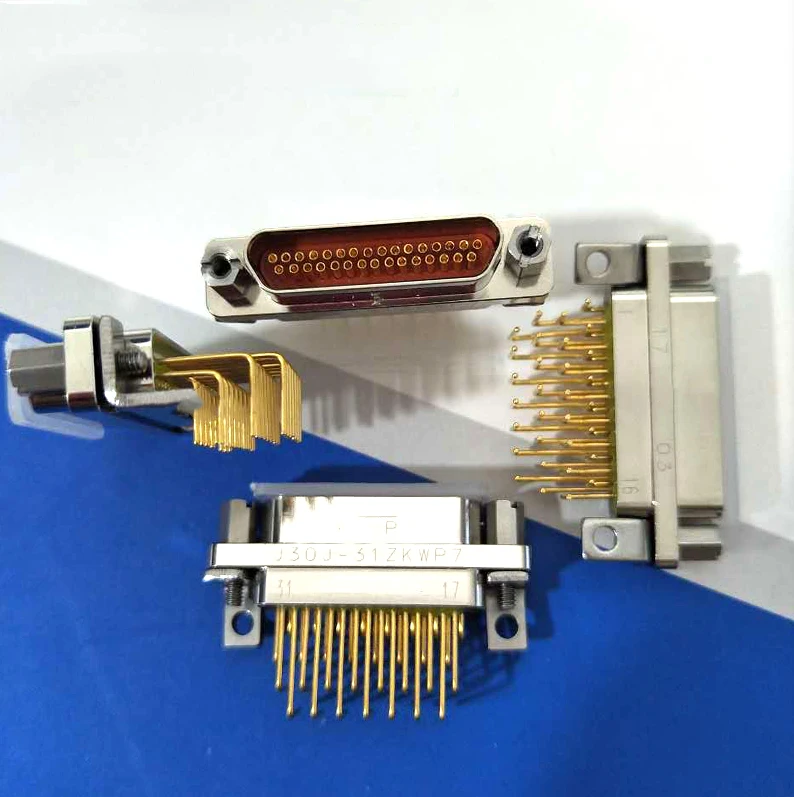 Rectangular Connector J30J-31ZKW-J 31 Core Bent Pin Socket J30J-31ZKWP7-J 2-row Dense Pin