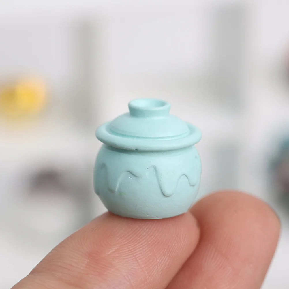 

5Pcs Miniature Pickle Jar Craft Detailed for House Kitchen Decoration Micro Landscape Playing House Prop