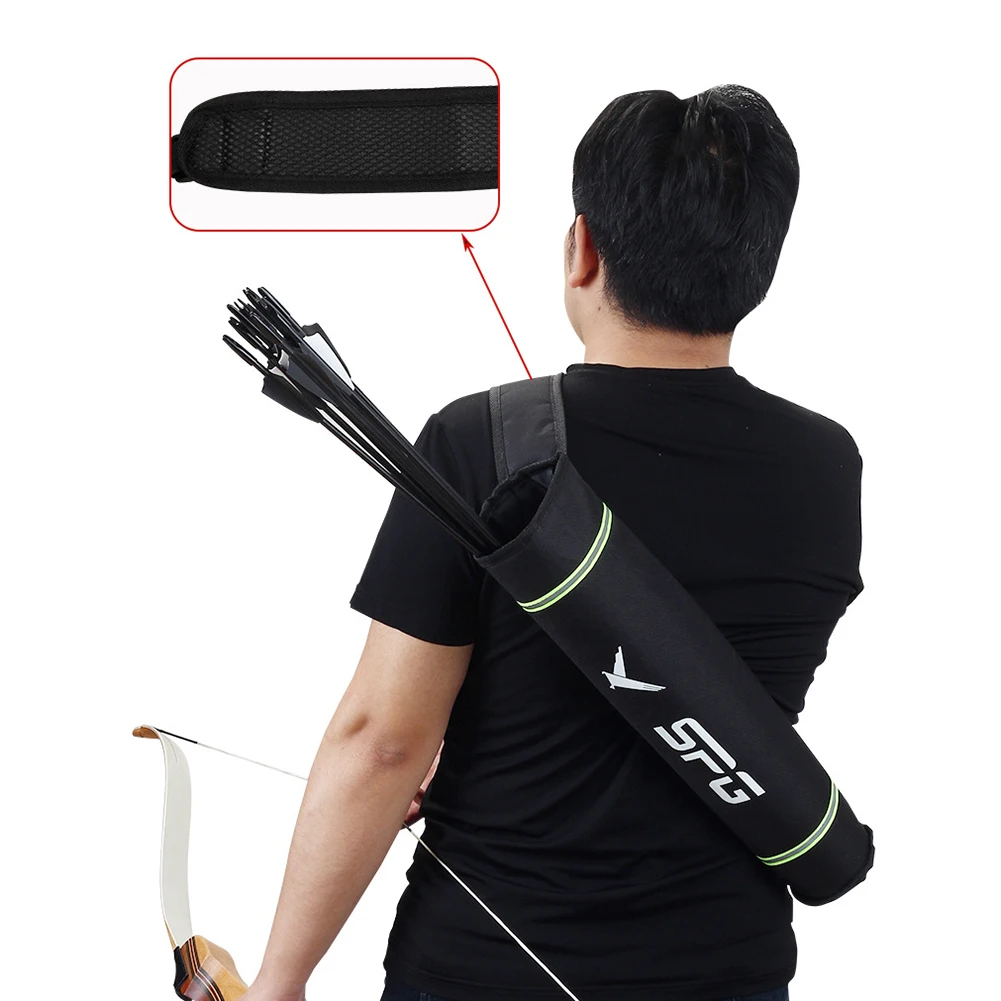 Arrow Quiver with Reflective Features No Tubes Back Quiver for Outdoor Training Holds 40 50 Arrows Oxford Cloth