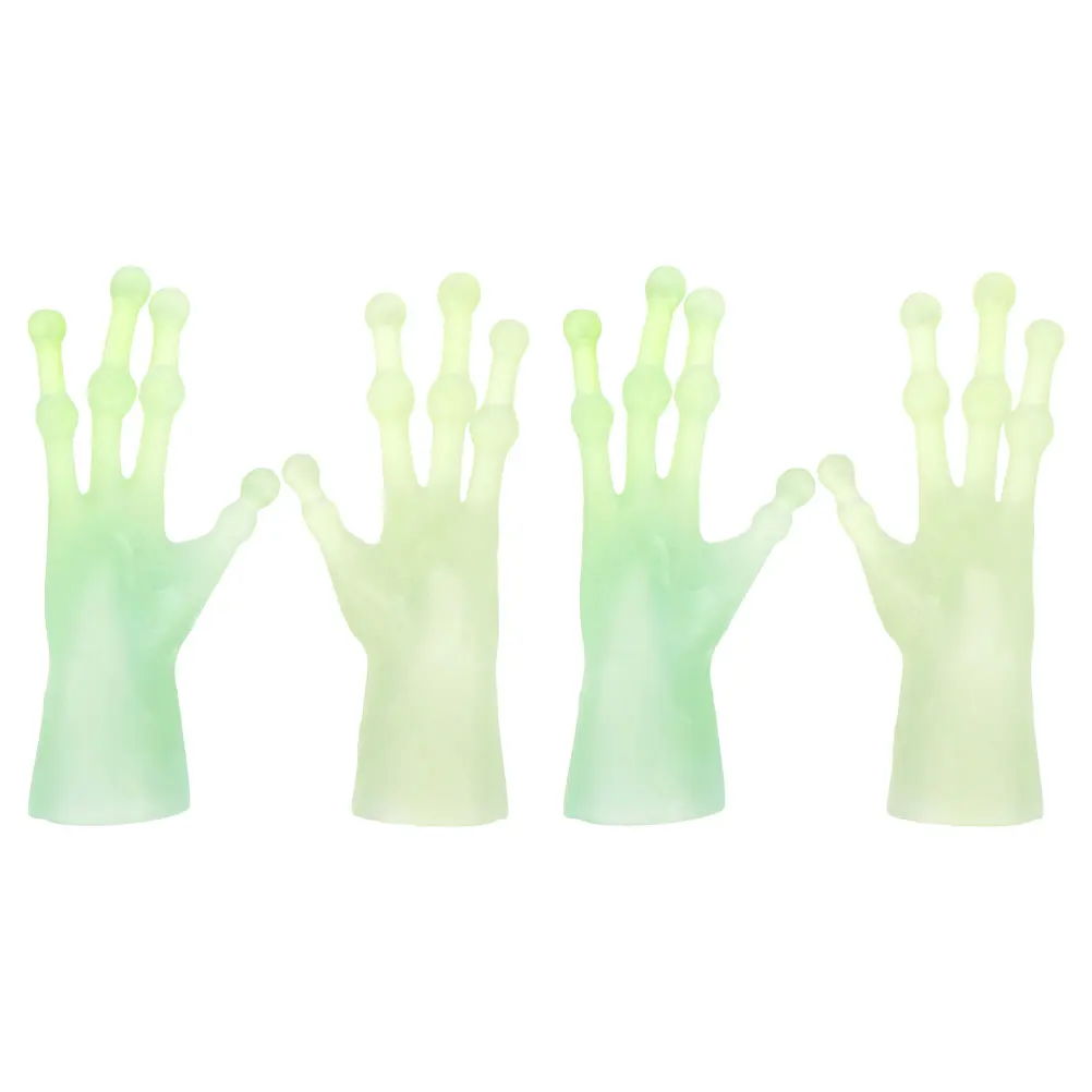 

2pcs 2 Pairs Finger Gloves Realistic PVC Hands Costume Prop Halloween Zombie Monster Novelty for Adults Kids Parties