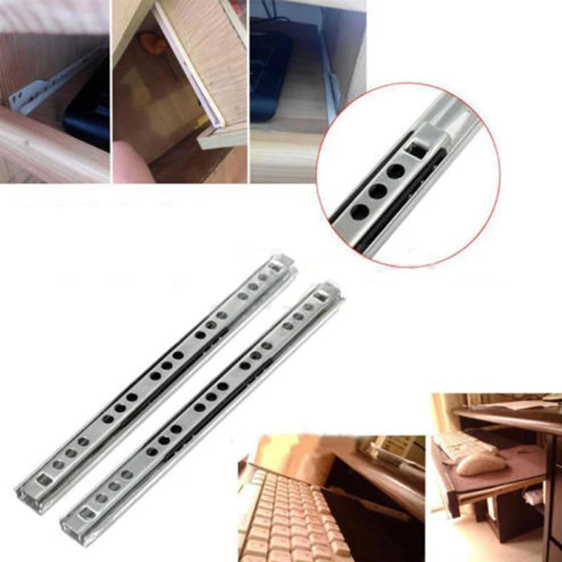 Practical Convenient Useful Drawer Runner Silver Bearing Cold Plate Furniture Slide Attachment Hardware Household