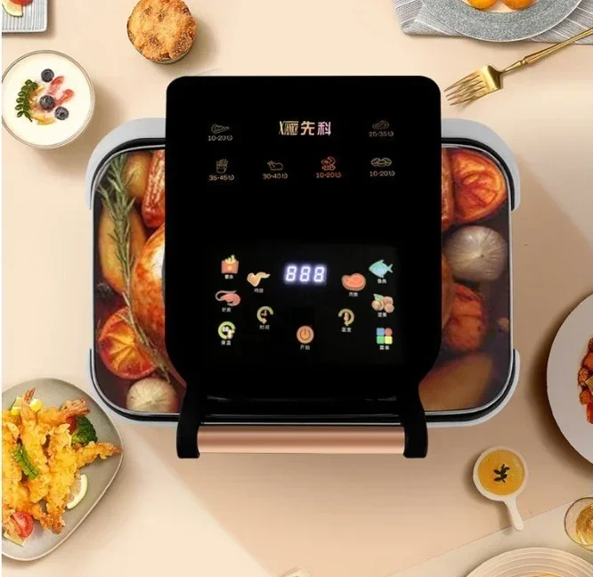 household kitchen Air fryer new oven integrated double-layer sweet potato fried egg tarts visible large capacity high power