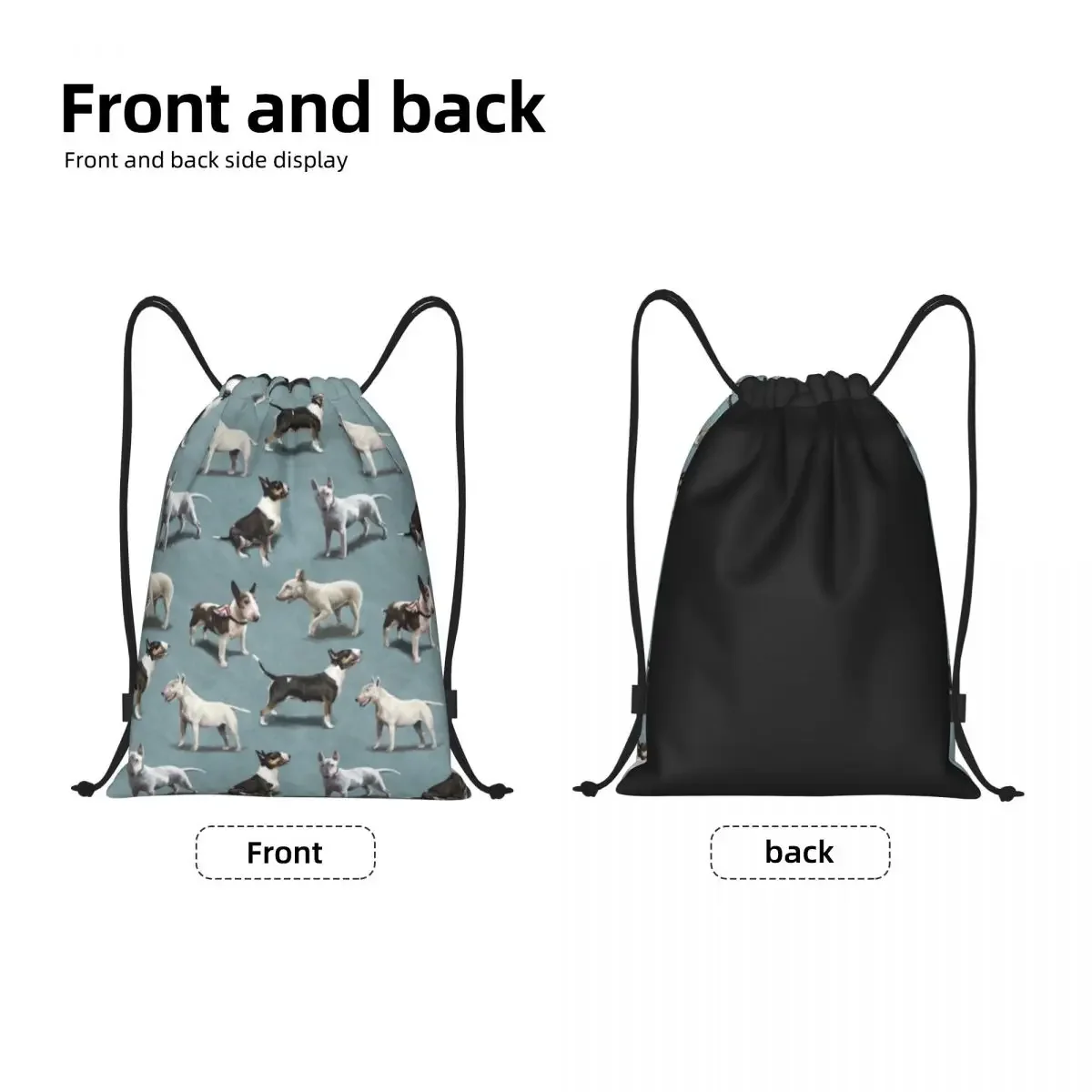 Bull Terrier Dog Drawstring Bag Women Men Portable Gym Sports Sackpack Animal Shopping Backpacks