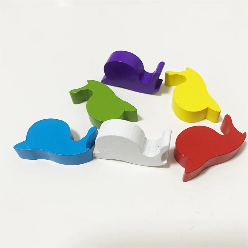 10pcs/set 3.5*1.9CM Snail Shaped Wooden Chess Game Pieces Indicator Color For Board Game Accessories