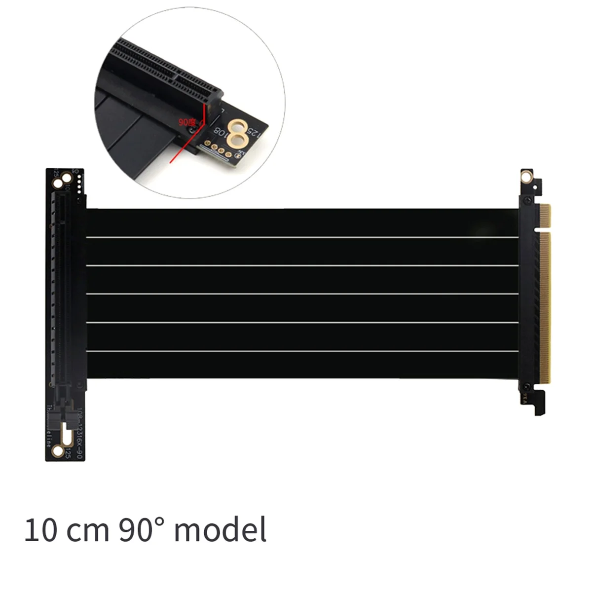 ABJG-PCI-E 3.0 16X 90 درجة PCI-E بطاقة الرسومات تمديد كابل محول بطاقة الشبكة، والاستقرار