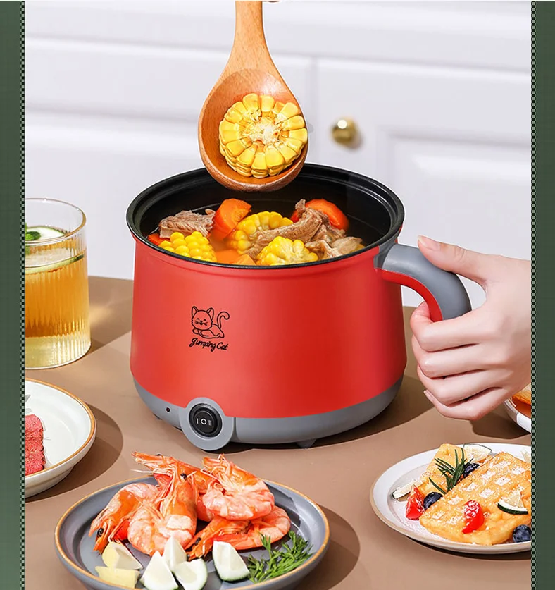 Double-deckmini single person electric pot, Electric pot non stick pan, multifunctional electric hot pot,household dormitory