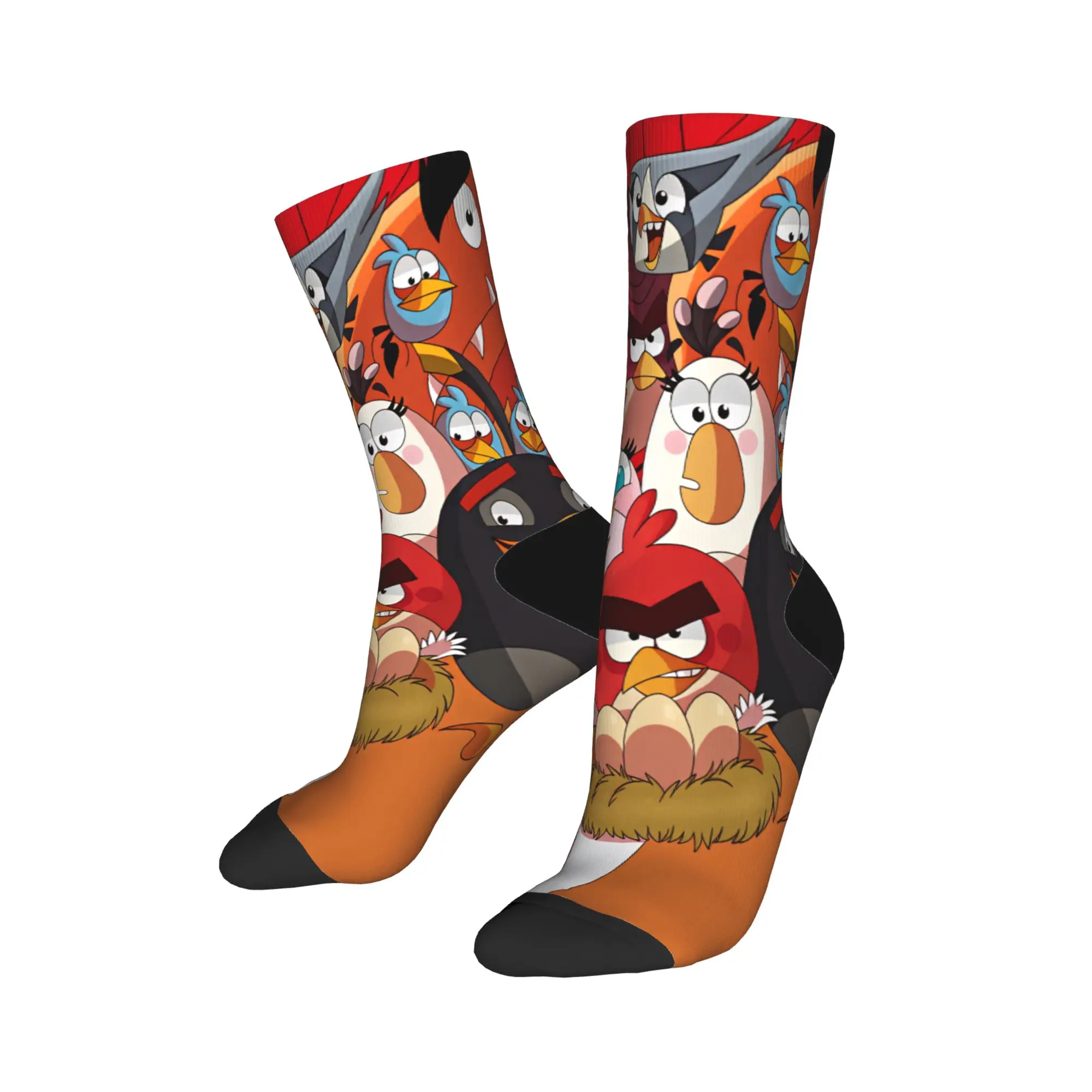 Birds Game Socks  Design Stockings Non Slip Men's Socks Comfortable Winter Leisure Skateboard Socks