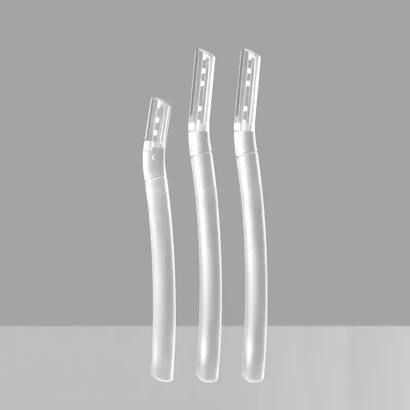 3-Pack Multipurpose Professional Eyebrow Razor Trimmer Set - Manual Facial Hair Removal Shaver, Exfoliating Dermaplaning Tool