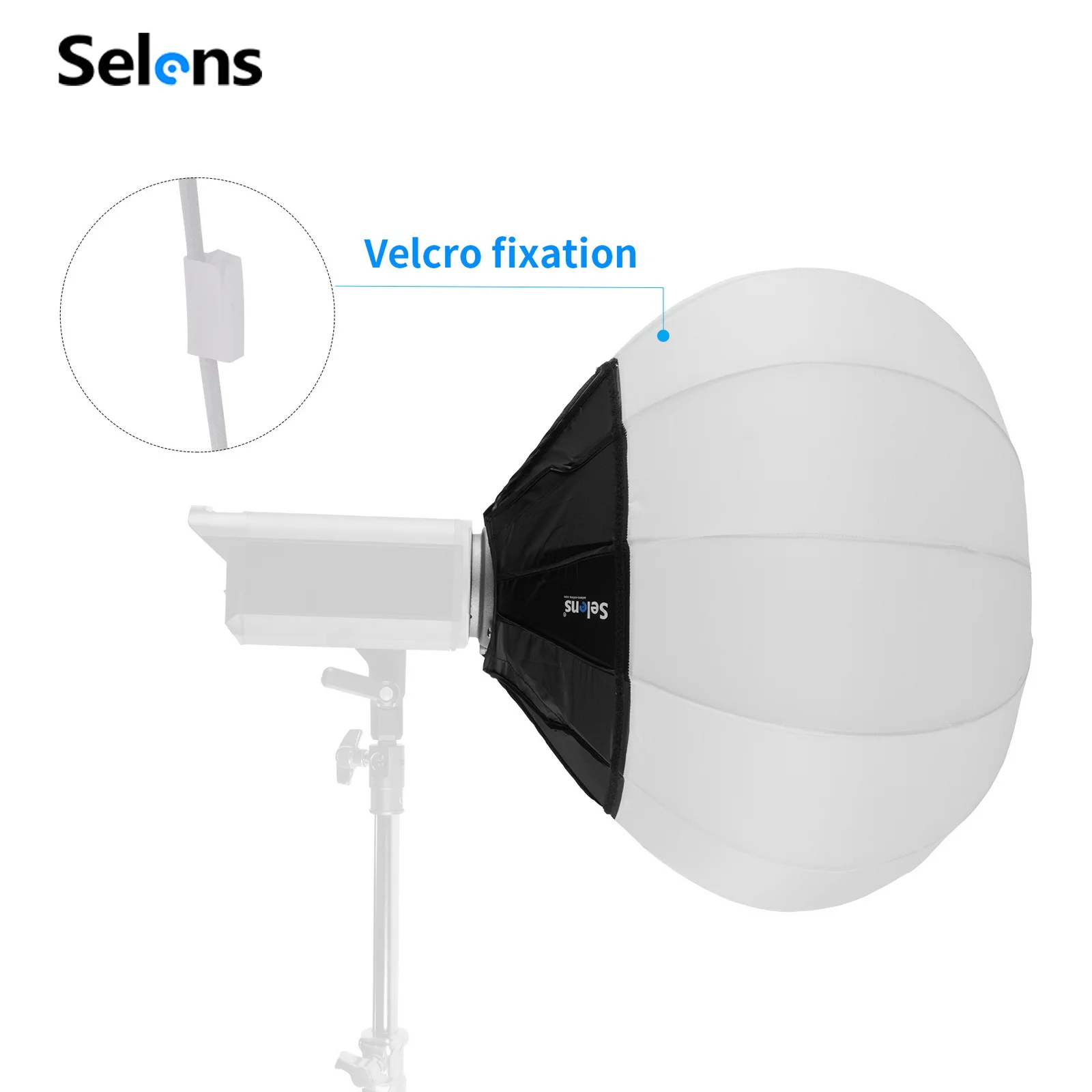 Selens 50/65/80cm esfera softbox com pano de sombreamento dobrável lanterna bola difusor para estúdio de fotografia flash