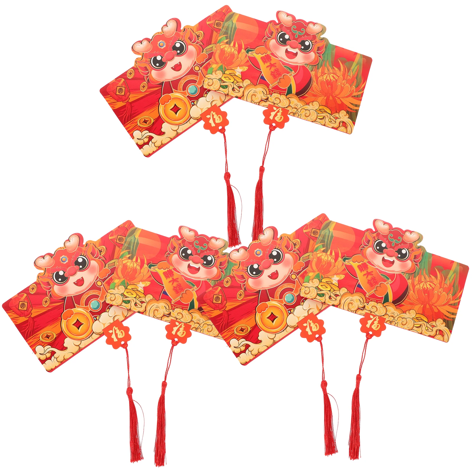 

6pcs Chinese Envelopes Paper Packet Year Of Envelope For Spring Festival Traditional Lunar New Year Gift Festival