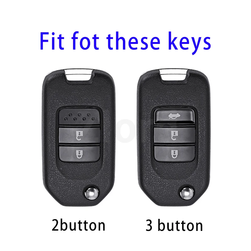 Tampa da caixa da chave do carro TPU, Shell Fob para Honda Civic, HRV, CRV, XRV, CR-V, Crider, Odyssey, Pilot, Fit, Accord Acessórios, 2 botões, 3 botões