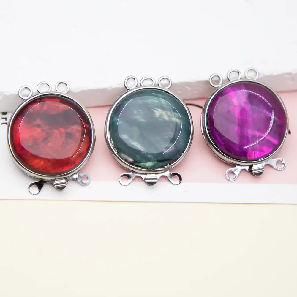Semi-Precious Stone Jewelry Clasps 24x30mm - close-up view