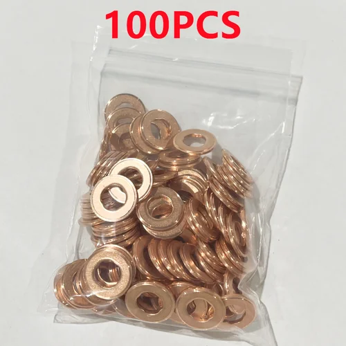 Imagen 2 del producto 100 Uds F00VC17505 boquilla de inyector arandela de cobre F00VC17504 F00VC17503 F00VC17502 junta de pulverizador diésel F00VC17506 para cuña