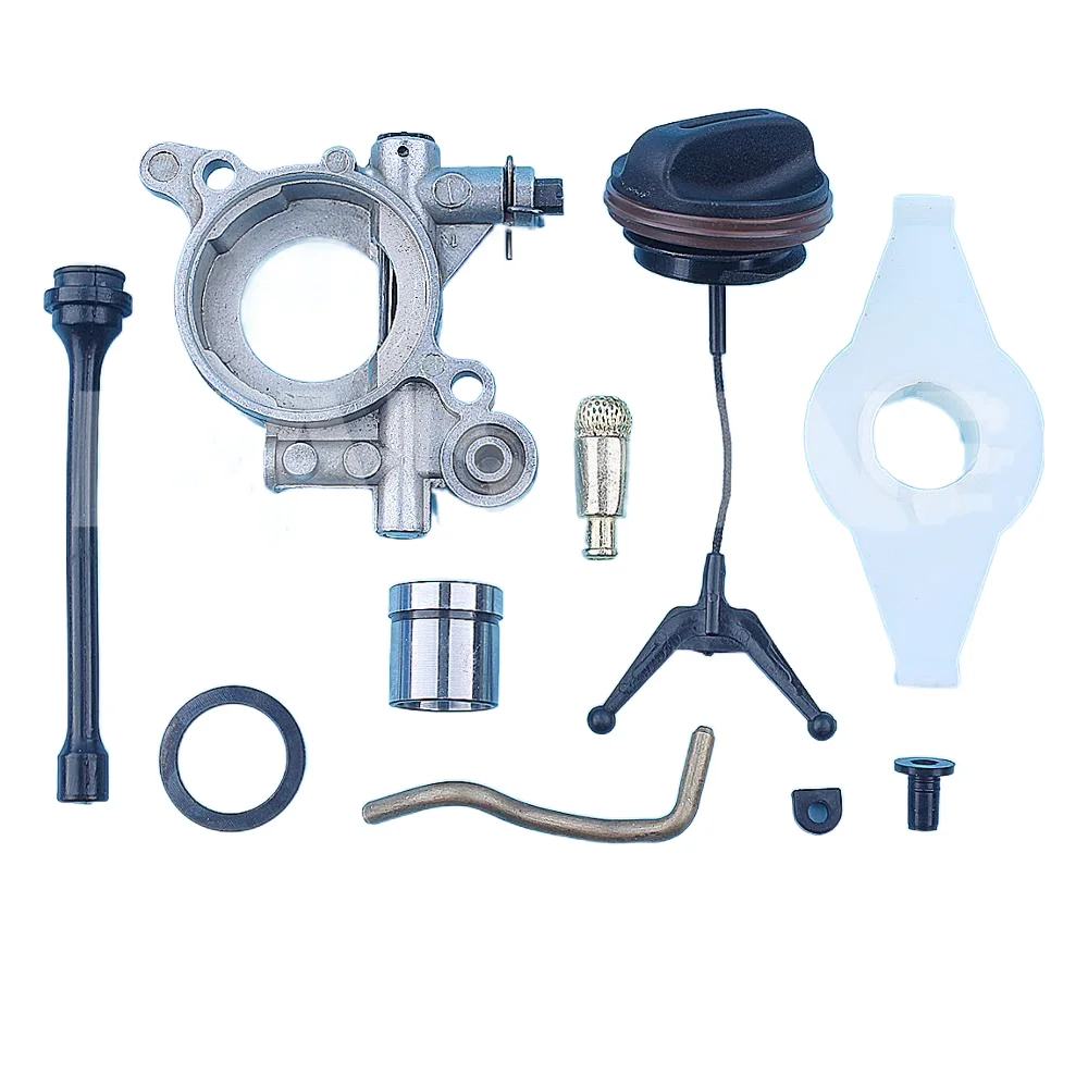 Oil Pump Oiler Complete Repair Kit For 372XP Husqvarna 365 372 371 362 Chainsaw Cap Worm Gear Sleeve Line Rubber Seal Spare Part