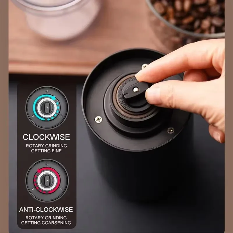 Moedor de café elétrico com 25 engrenagens, recarregável por usb, moedor de grãos de café, alta potência, eletrodomésticos