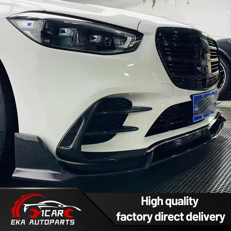 Carbon Fiber MSY Style Body Kit for Mercedes S-Class W223 S63, 1:1 OEM Fit Front Lip Rear Lip Side Skirts No Drill High Quality