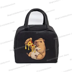 Insulated Lunch Bag Cartoon Pizza Capybara Series Insulation Bento Pack Women Men Cute Capybara Meal Pack Kids Bento Lunch Bags