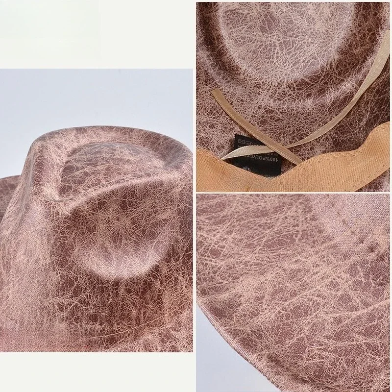 الرجعية الملمس قبعات رعاة البقر الغربية قبعة الرجال البريطانية أفضل قبعة للمشاركة في الطرف الكبير في الهواء الطلق ظلة الجاز قبعة