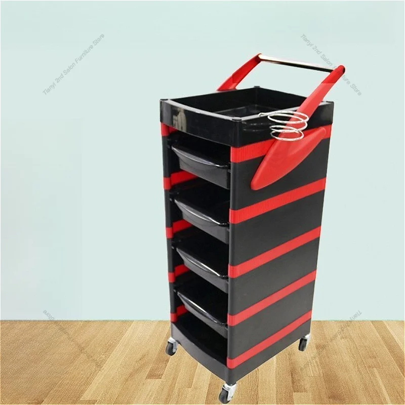 Modern Creative Hairdressing Salon Trolley Nordic High End Barbershop Movable Multi Layer Tool Trolley Hair Salon Furniture FYST