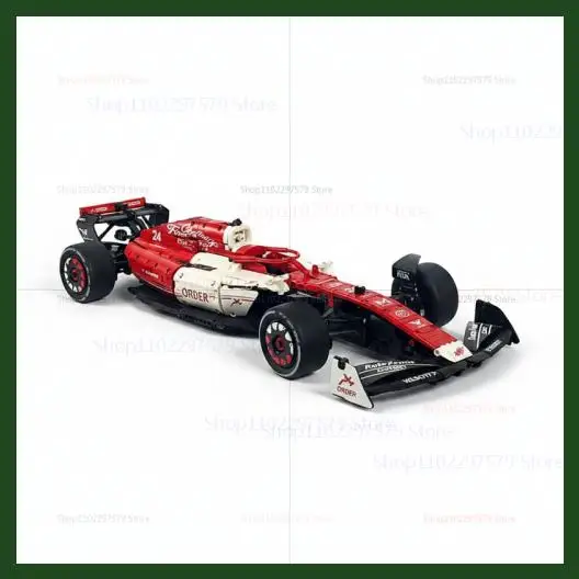 Rode Raceauto Bouwblok Set 1700+ Stuks Kinderen Volwassenen DIY Automodel Kit Coole Speelgoed Cadeaus Verzamelmodel Scene Display Racebaan