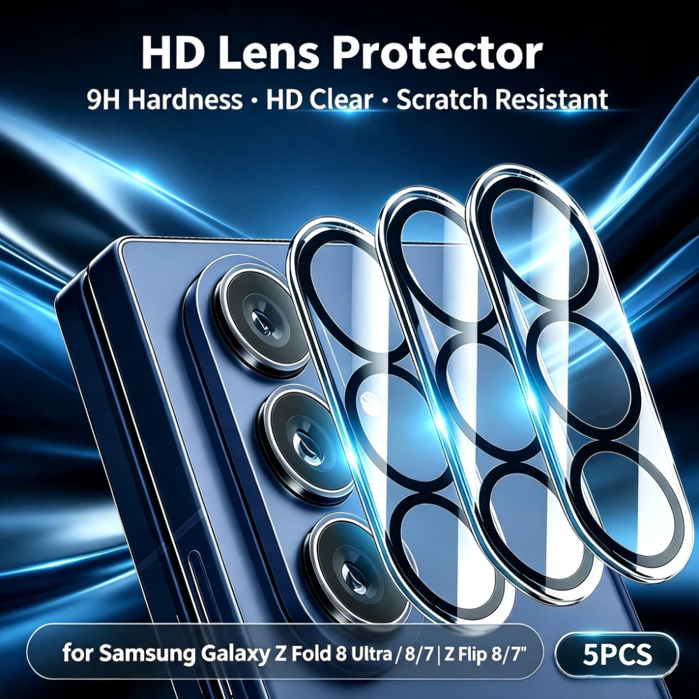 9H+ HD Klarer Gebogener Kameraschutz für Samsung Galaxy Z Fold 7 8 Ultra 8 7 Z Flip 8 7 Objektiv Kratzfestes Gehärtetes Glas