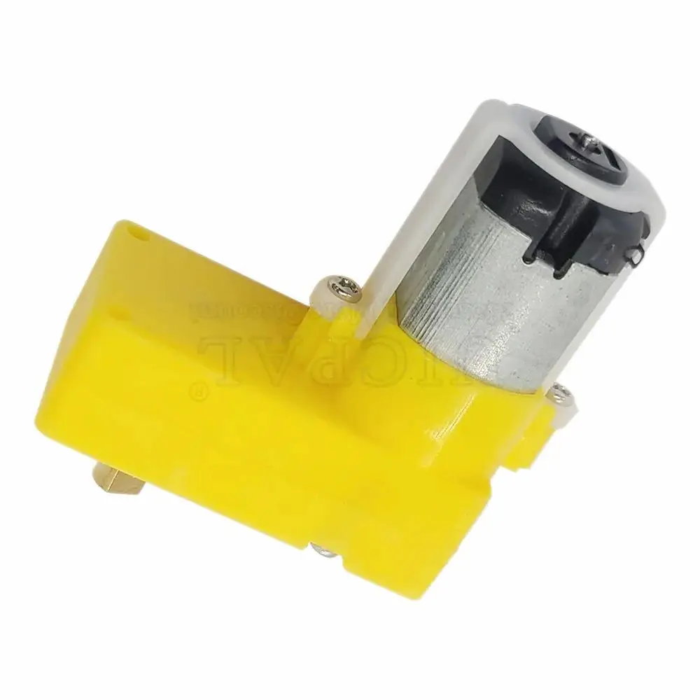 1:90 L Shape TT Motor Single Metal Shaft Gear DC 3V-6V DIY Geared Reducing Motors for Intelligent Car Robot Accessories