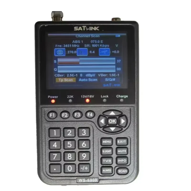 Satlink WS6909 3.5'' DVB-S & DVB-T Combo Signal Finder Digial Satellite & Terrestrial Signal Generator