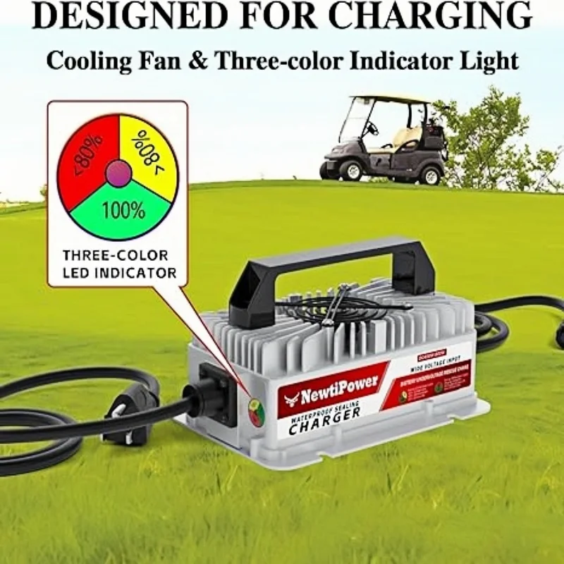 48V 100Ah Golf Cart LiFePO4 Battery with APP&Chager&Monitor,10KW Continuous Power Lithium Battery with 200A BMS, Up to 10000+ Rechargeable Cycles, Perfect for golf cart
