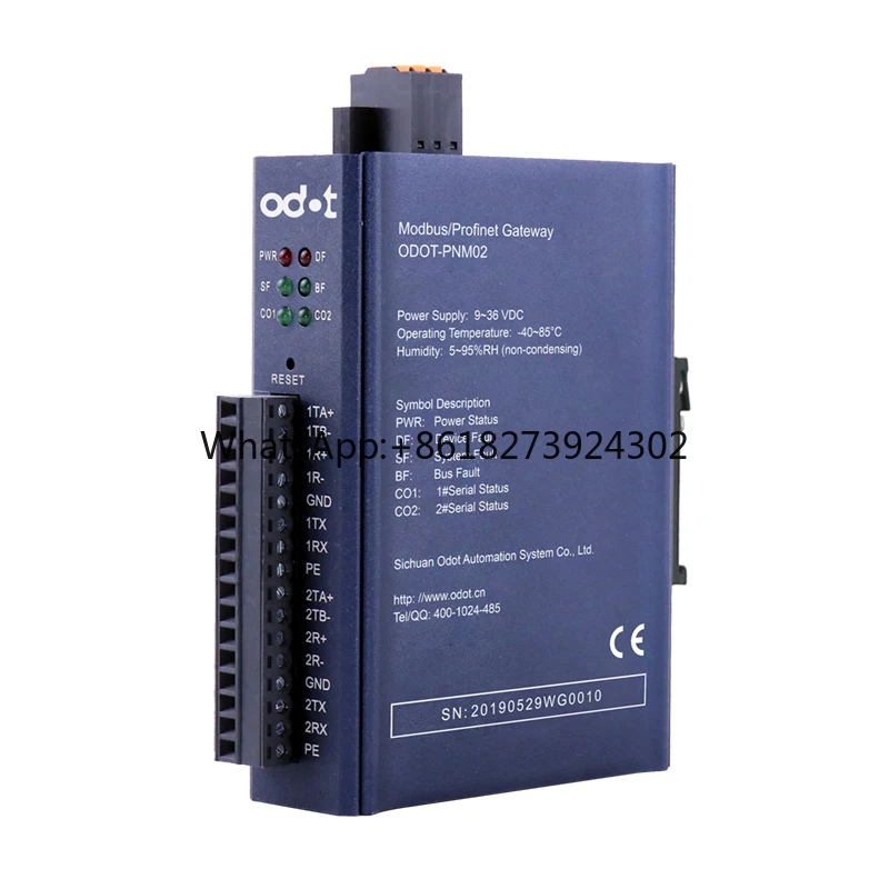 

MODBUS-RTU/ASCII OR NON-STANDARD PROTOCOL TO PROFINET CONVERTER Protocol Gateway RS232 RS485 RS422 Industrial Grade