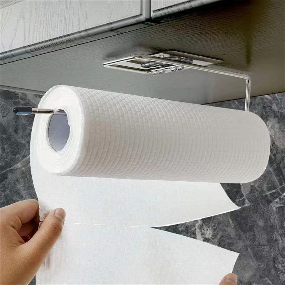 Toilet Paper Holder Bathroom Storage Paper Towel Holder Kitchen Wall Hook Toilet Paper Stand Home Organizer Toilet Accessories