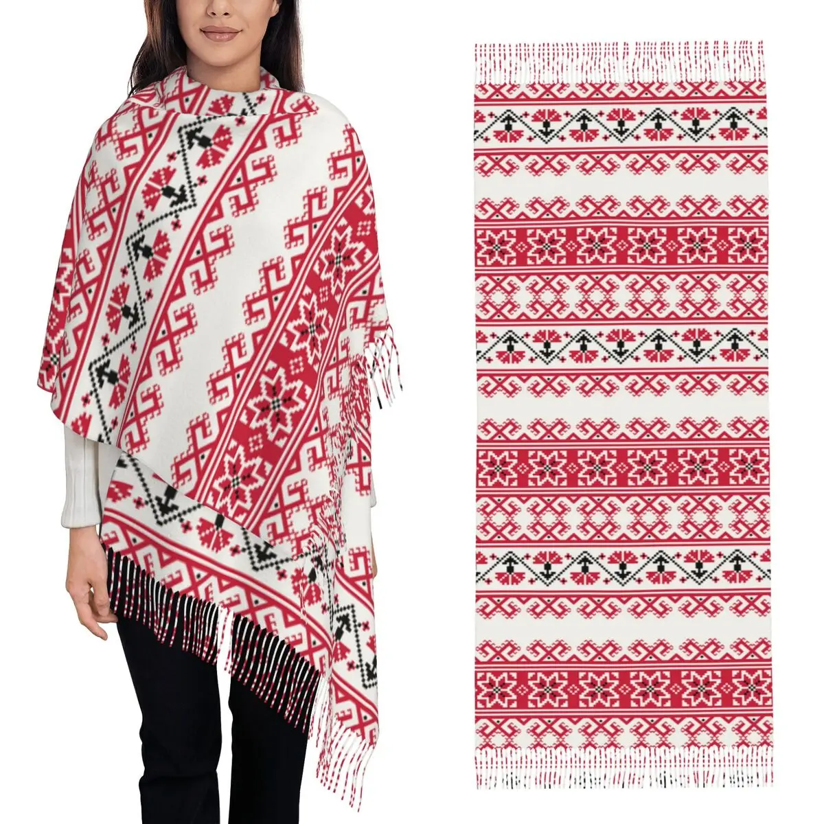 

Croatia Hrvatska Kroatia Hrv Шарф Шарфы с кисточками для женщин Мягкие теплые шали и накидки Длинная осенне-зимняя шаль