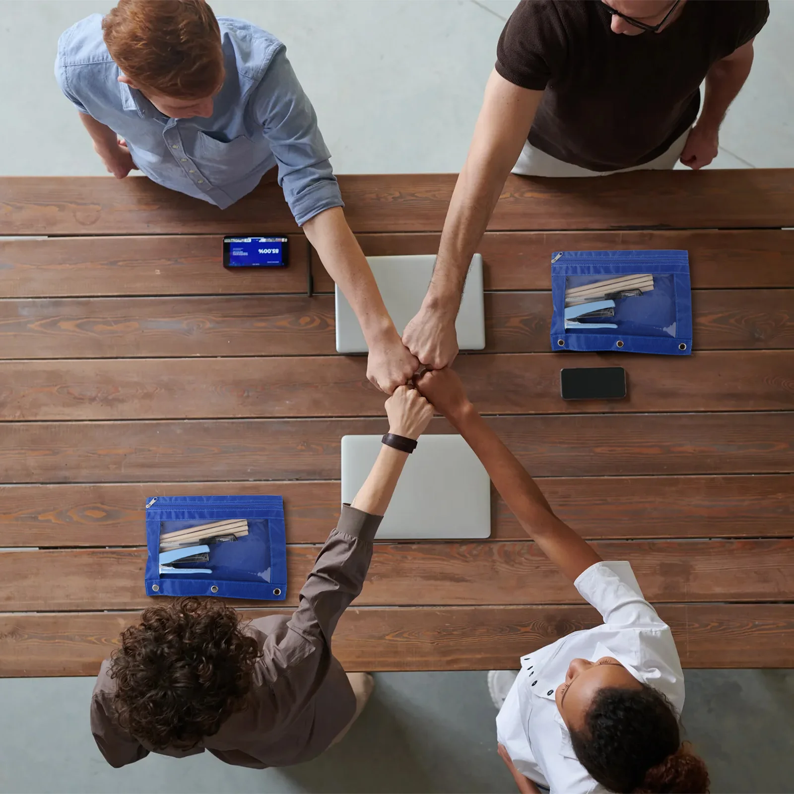 

6 шт. прочных прозрачных пеналов из ткани Оксфорд, многофункциональный органайзер для ручек и карандашей, сумка-органайзер из Оксфорда