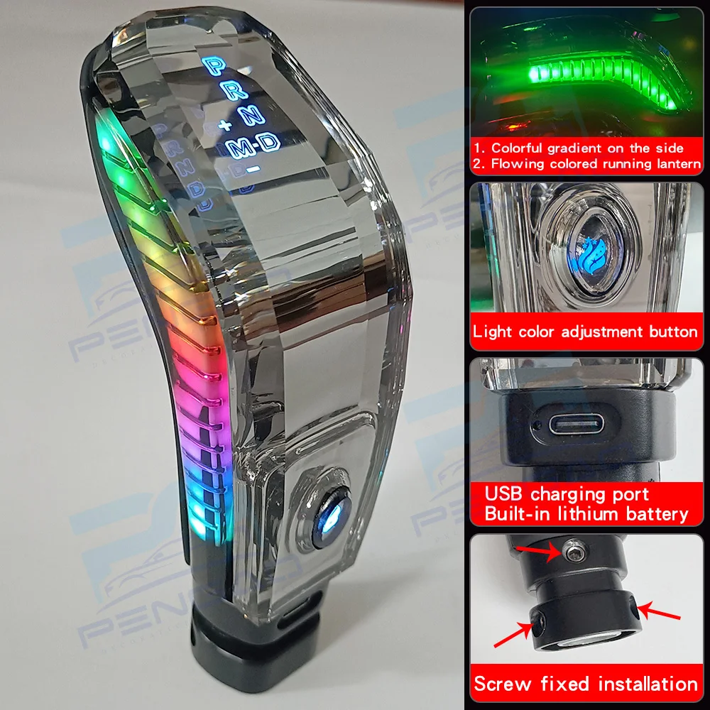 

Crystal LED Gear Shift Knob with flow LED Light For Lexus ES UX LX Series car Automatic Transmission Shifter Lever Replacement