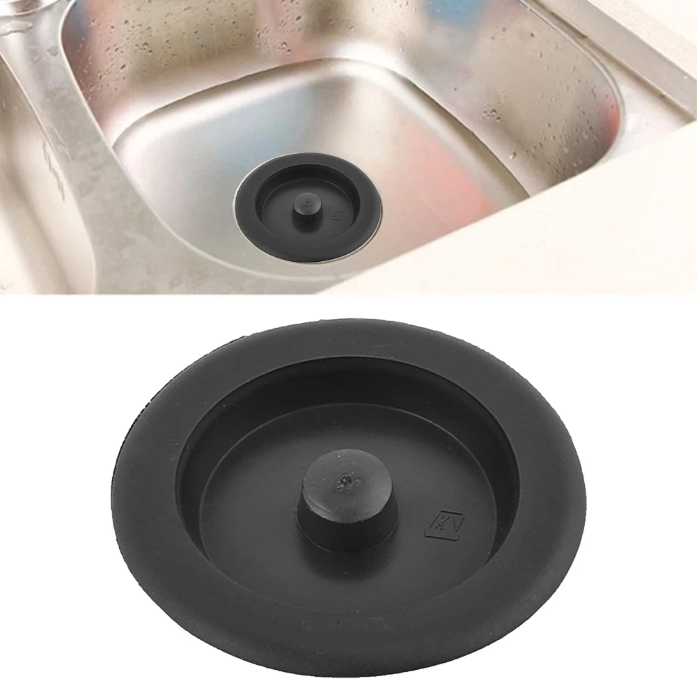 Garbage Disposal Bathtub Plug Sink Stopper Black Replacement Laundry Room Kitchen Drain Universal Home Office Practical Round