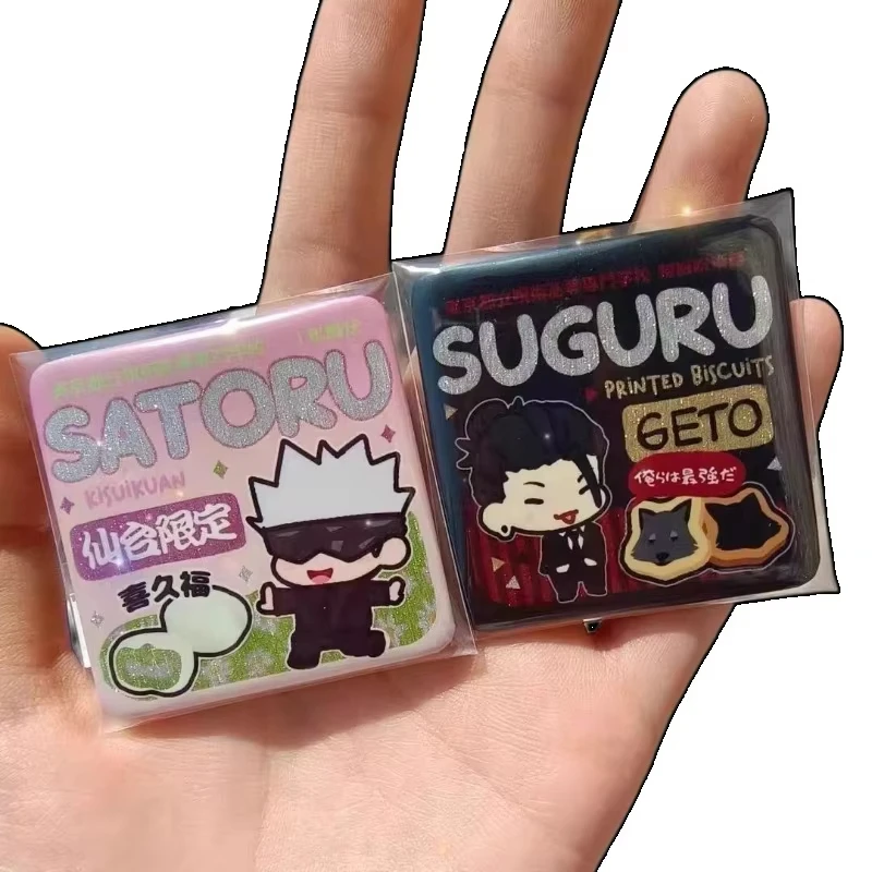 Anime JJK Gojo Satoru Geto Suguru Square Badge Anime Pin Button Cute Cartoon Brooch Accessories