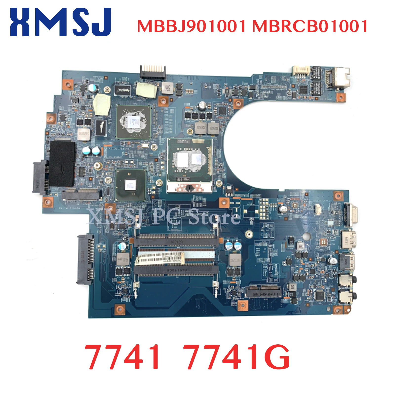 

XMSJ For ACER 7741 7741G 48.4HN01.01M MBBJ901001 MBRCB01001 Laptop Motherboard S989 HM55 DDR3 Free CPU Main Board Full Test