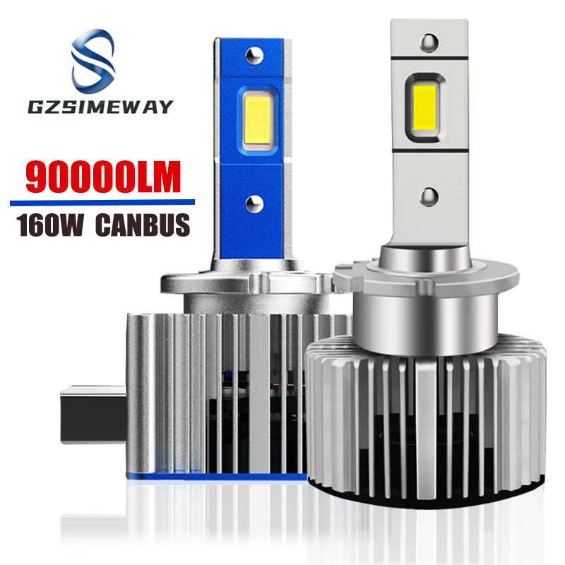 2PCS 90000LM D1S LED Lamps D3S Car Headlights HID D2S D4S D5S D8S D1R D3R LED Canbus Turbo Auto Light Bulbs 6000K Automobile 12V