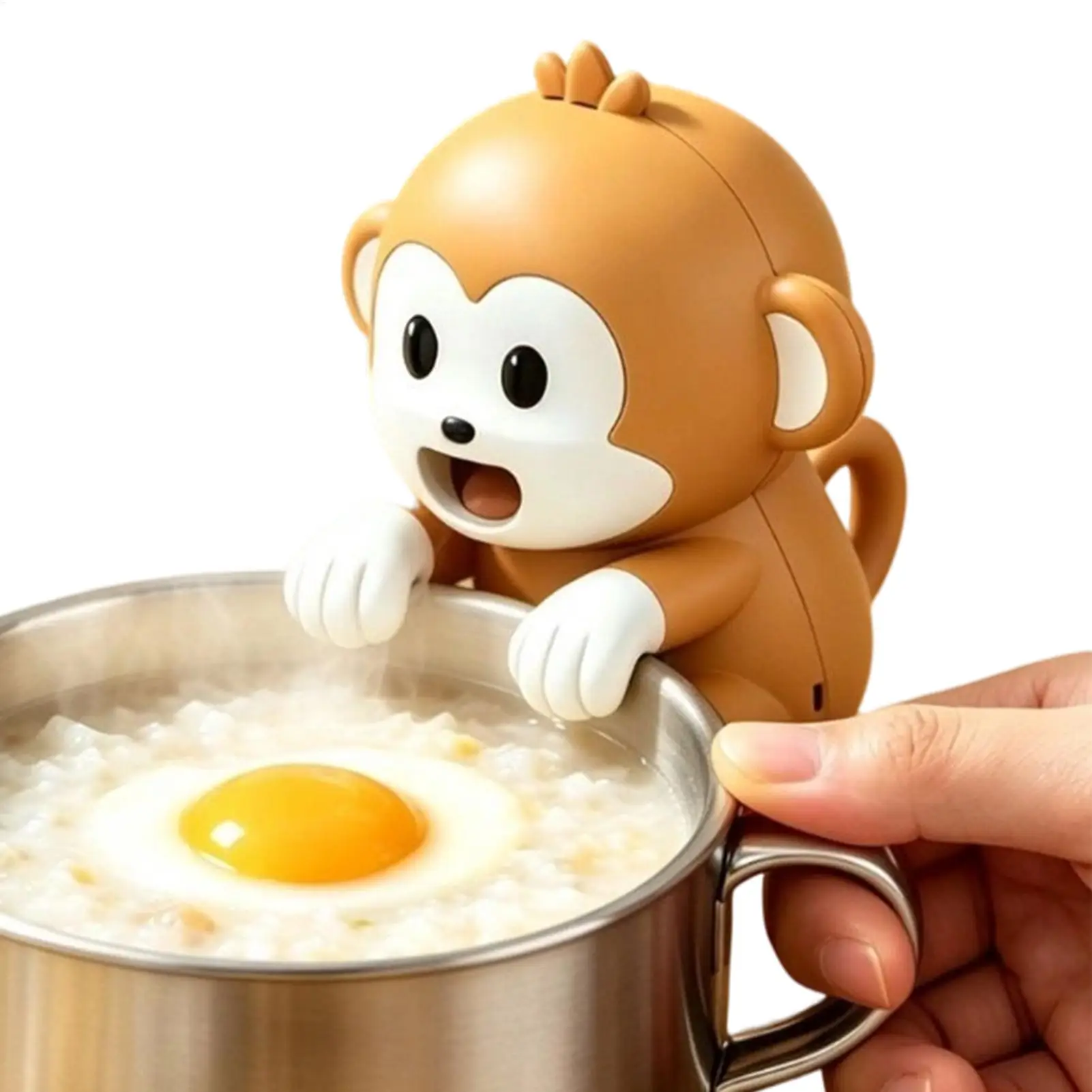 Portable Monkey Shaped Food Cooling Fan USB Rechargeable 3 Speed Silent Clip on Mini Blower for Baby Food Soup Desk Home Travel