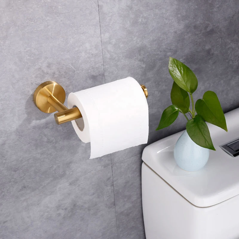 Drill Mount Brushed Silver Stainless Steel Paper Towel Holder, Wall Mounted Tissue Roll Rack for Kitchen Bathroom Toilet image 3