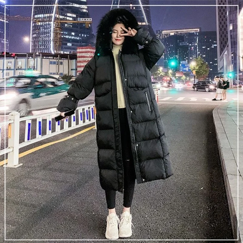 2023 neue Frauen Baumwoll mantel Winter jacke weibliche dicke warme Parkas Kapuze Outwear großen Mantel