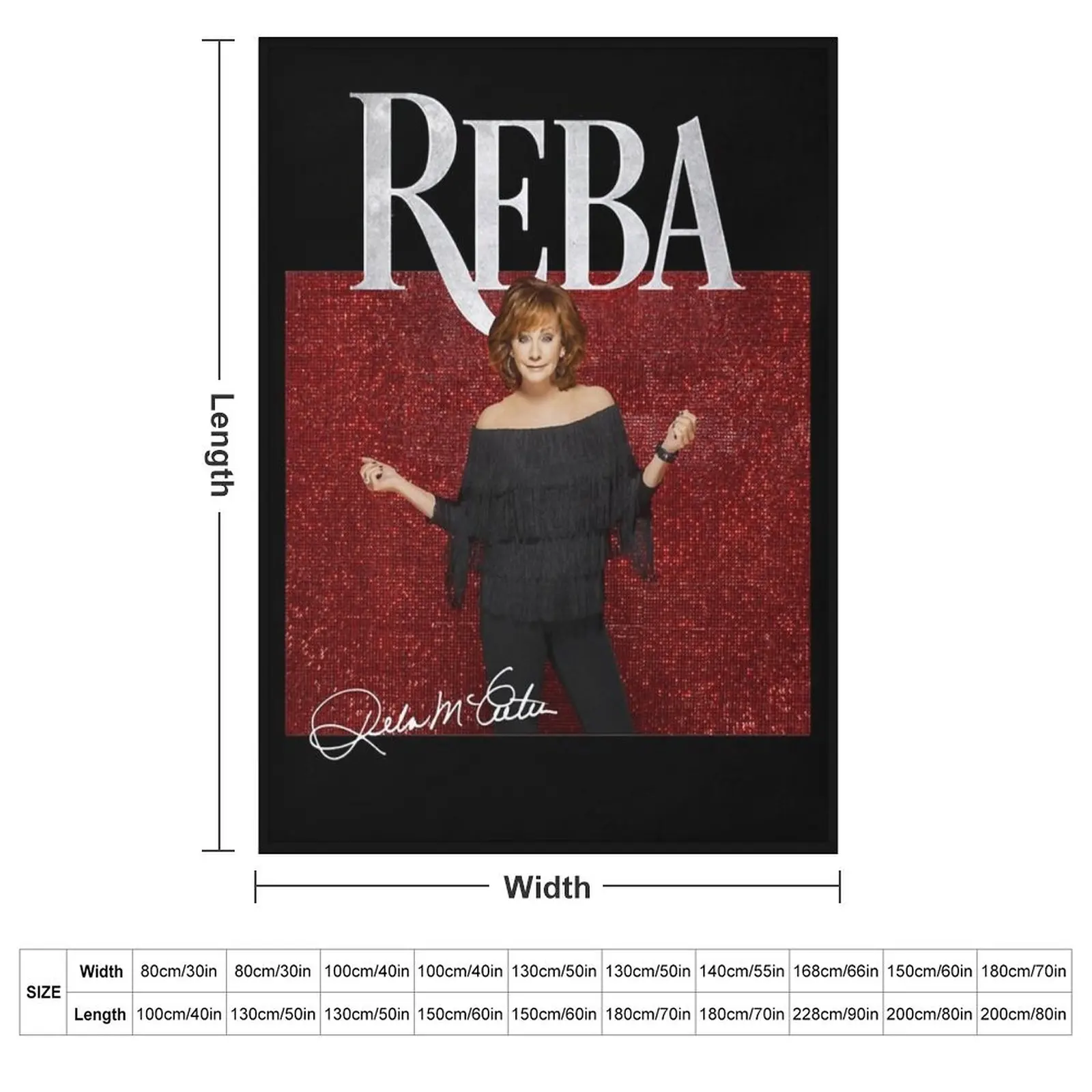 Reba Live in Concert 2022 with Signature Classic T-Shirt.png Throw Blanket couch cozy soft plush fuzzy picnic outdoor blanket