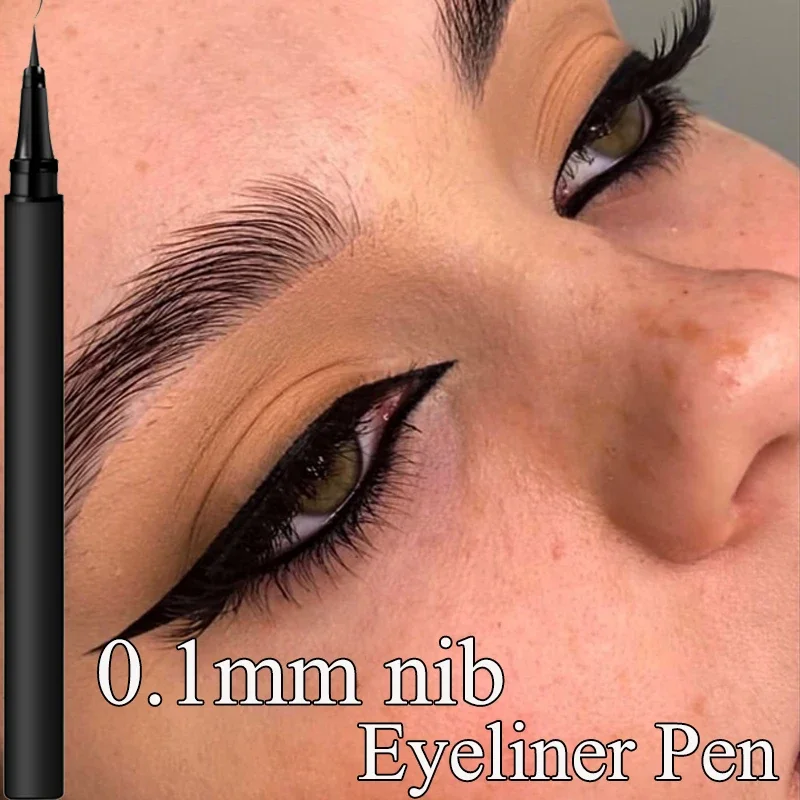 Ultra-fine Liquid Eyeliner Pen Long Lasting Waterproof Black Brown Non Smudge Lying Silkworm Pencil Cosmetics Eyes Makeup Tools