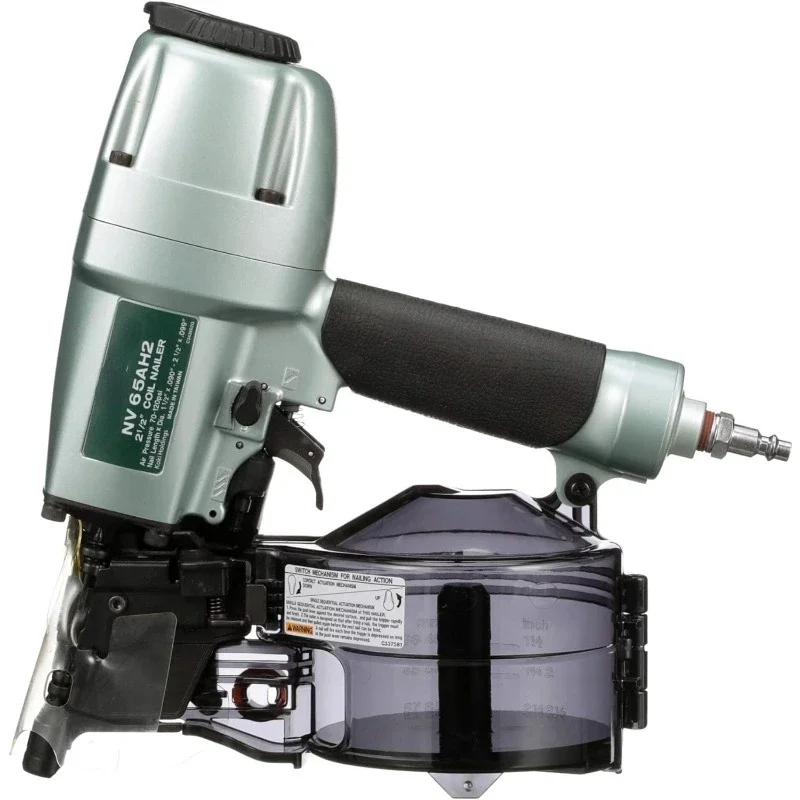 Coil Siding Nailer, 1-1/2 inch to 2-1/2 inch Siding Nails, Side load, Tilt Bottom