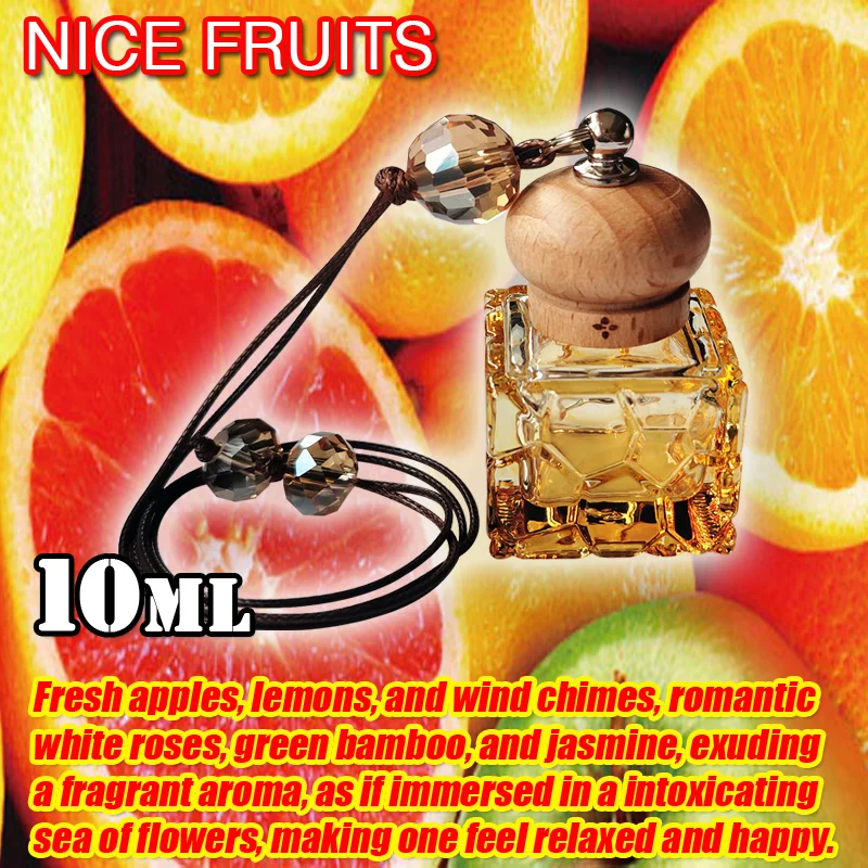 Car Perfume Honey peach hang perfume Interior Women Air Freshener Men`s perfumes Auto Accessories 10ML Liquid Flavoring for Cars