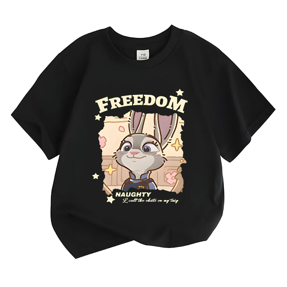 Judy Zootopia T-shirt Children Cartoon T Shirt Girls/Boys Funny Cute Baby Clothes Kids Summer Tops Short Sleeve Toddler Clothing